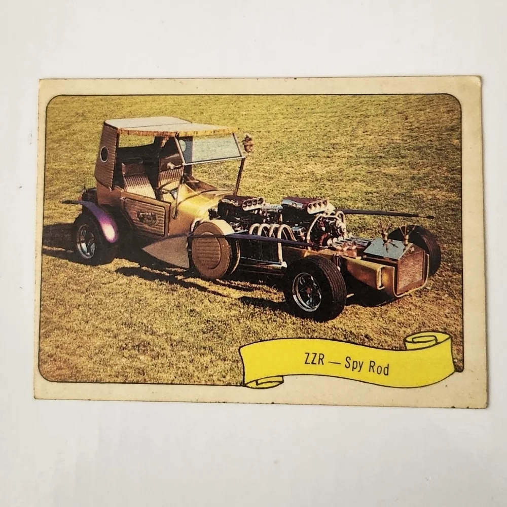 1974/1975 Fleer George Barris Kustom Cars Series 1 ZZR - Spy Rod Sticker Card Vn